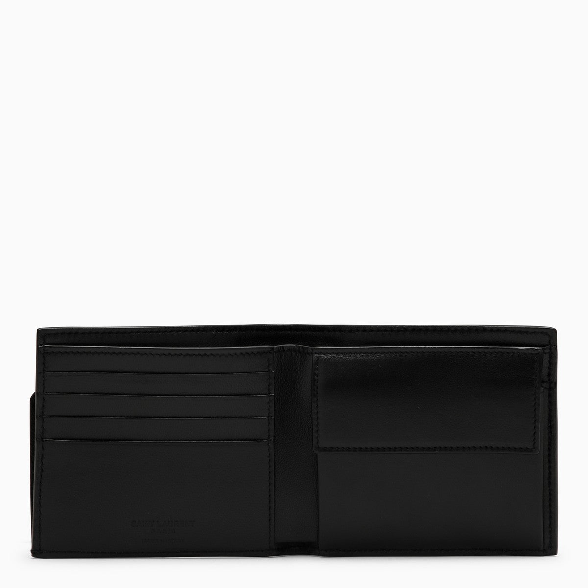 Saint Laurent Black grained leather East/West wallet with coin purse Saint Laurent