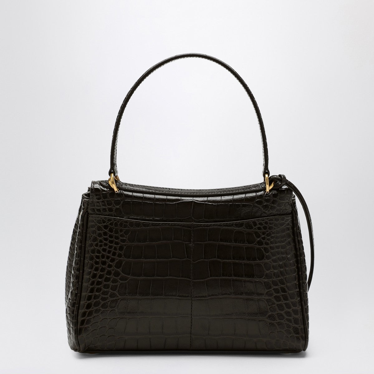Balenciaga Small Rodeo bag in brown crocodile-effect leather Balenciaga