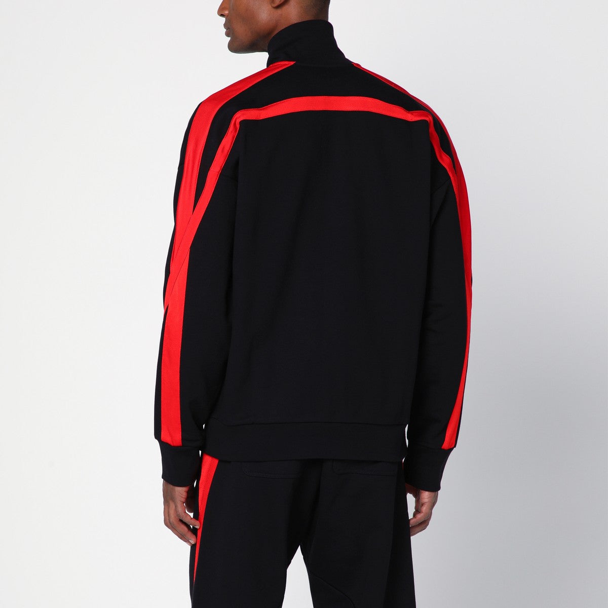 Alexander McQueen Black/red cotton zip sweatshirt Alexander Mcqueen