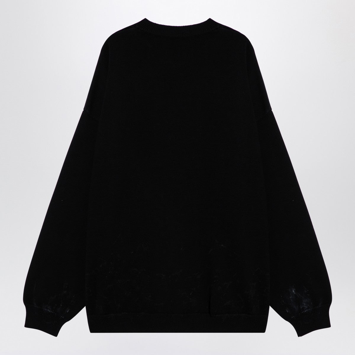Balenciaga Black cotton blend jumper with print Balenciaga