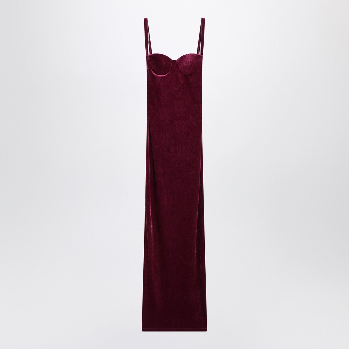 Balenciaga Long plum-colored velvet dress Balenciaga