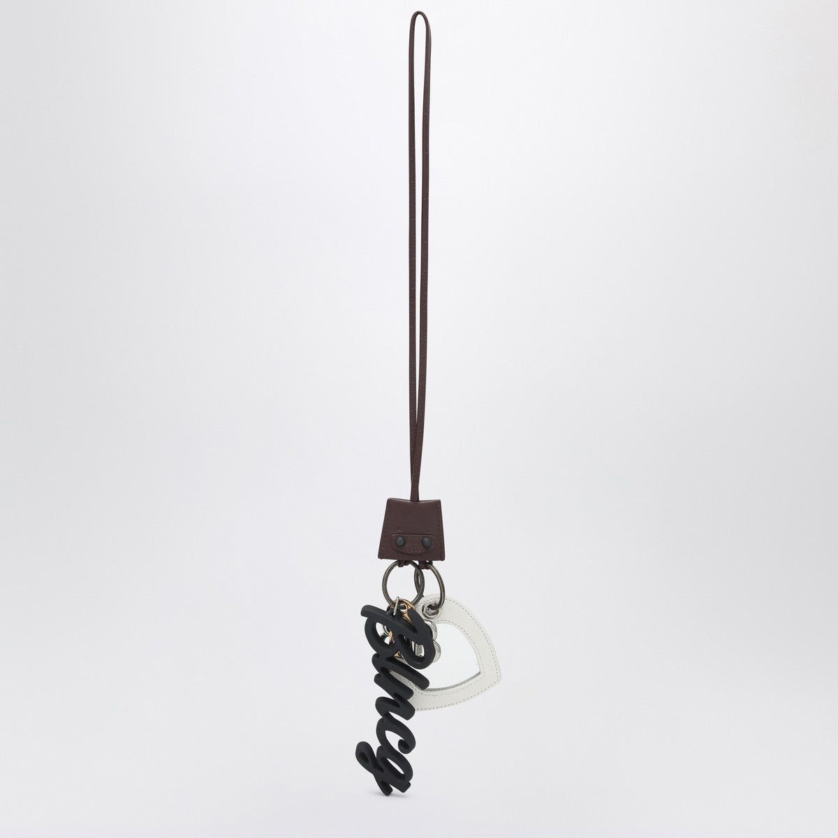 Balenciaga Keychain Charm Heart Le City burgundy/white Balenciaga