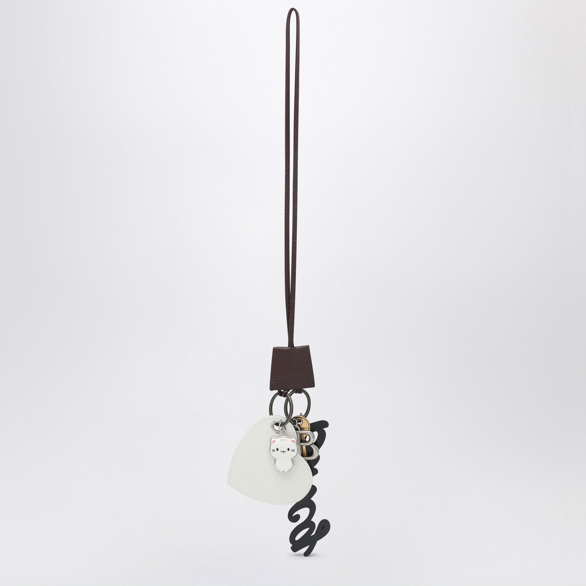 Balenciaga Keychain Charm Heart Le City burgundy/white Balenciaga