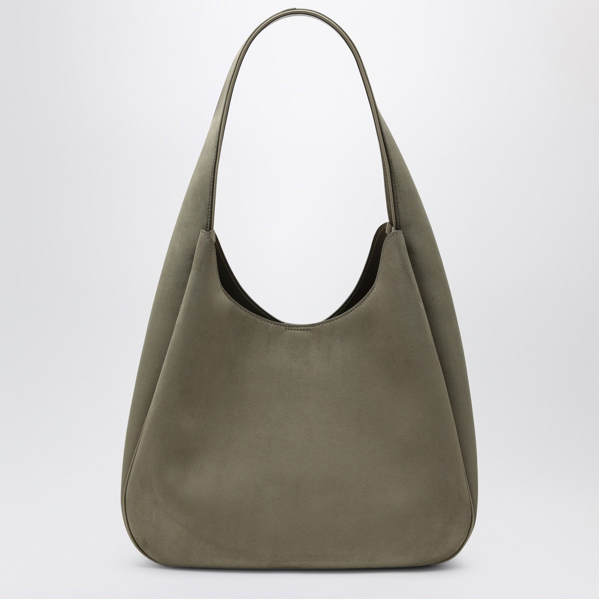 Stella McCartney Large Khaki Hobo Bag with Logo Stella McCartney