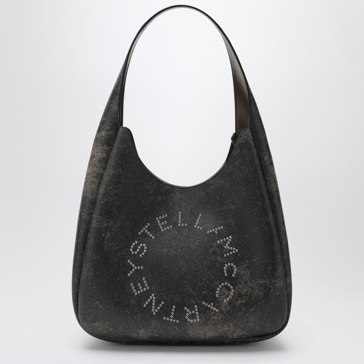 Stella McCartney Large Hobo bag with aged effect and logo Stella McCartney