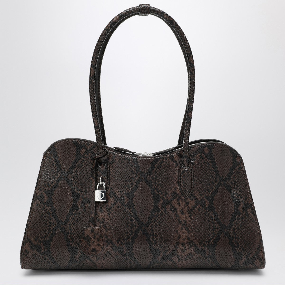 Stella McCartney Espresso snake-effect Ryder tote bag Stella McCartney