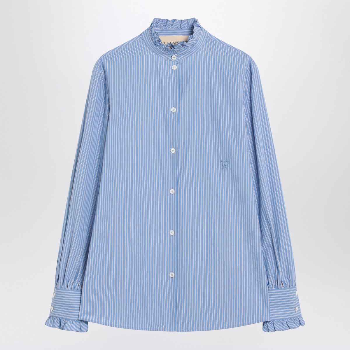 Valentino Light blue striped shirt in cotton Valentino