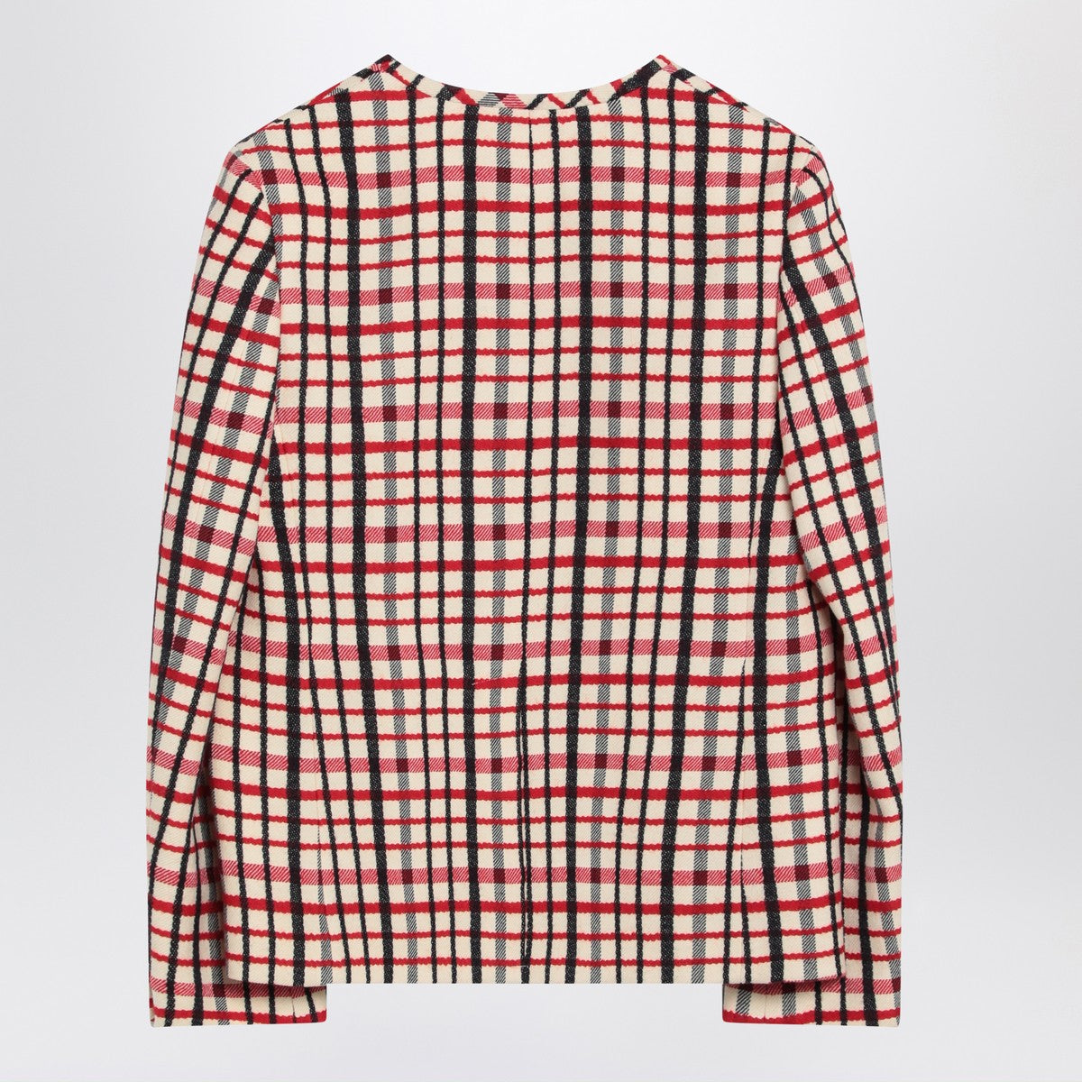 Valentino Check-pattern jacket in virgin wool and cotton Valentino