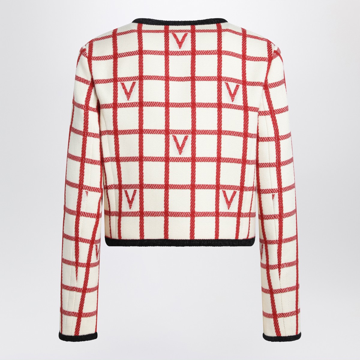 Valentino Ivory jacket with Check Vlogo pattern Valentino