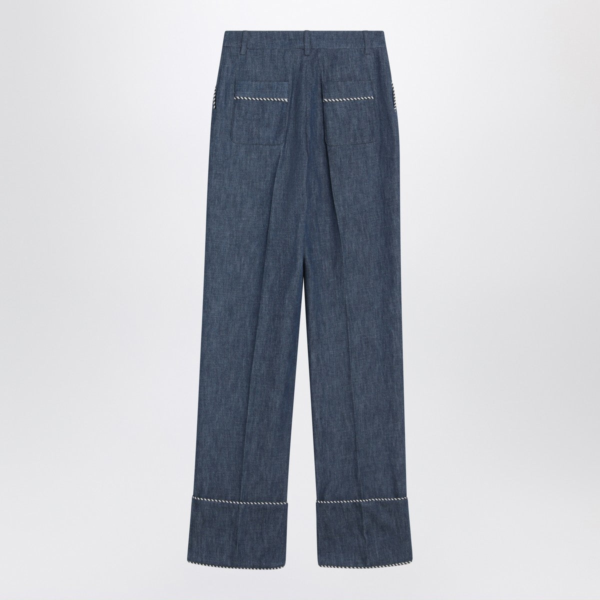 Valentino Blue trousers in Chambray Denim Valentino