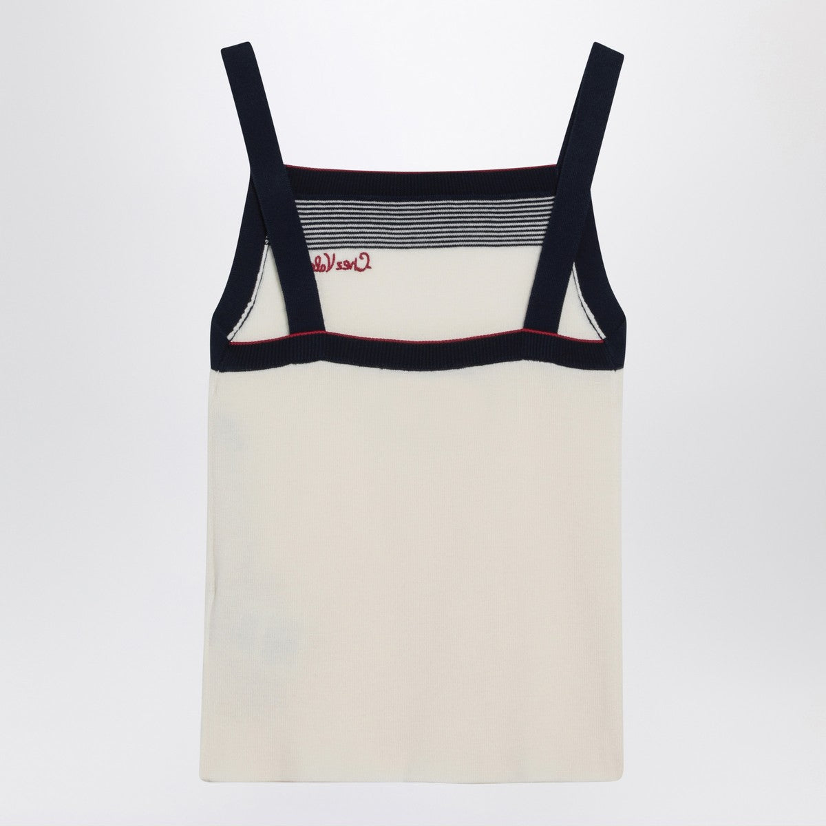 Top with Chez Valentino embroidery in wool Valentino