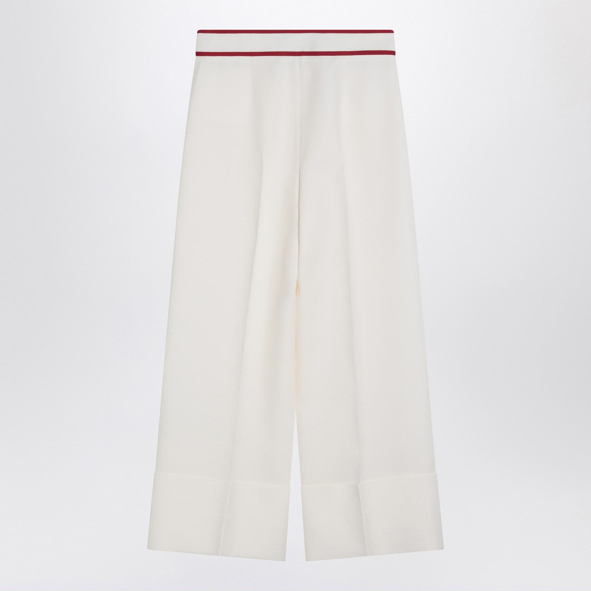 Valentino Ivory trousers with Gold V Valentino