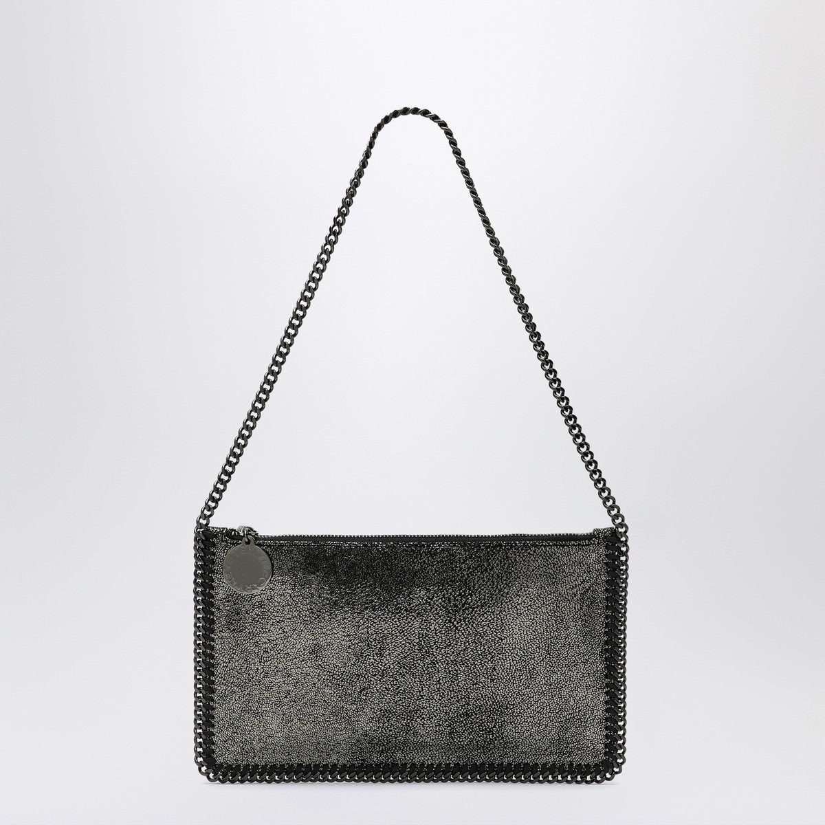Stella McCartney Falabella Ruthenium Metallic Clutch Shoulder Bag Stella McCartney
