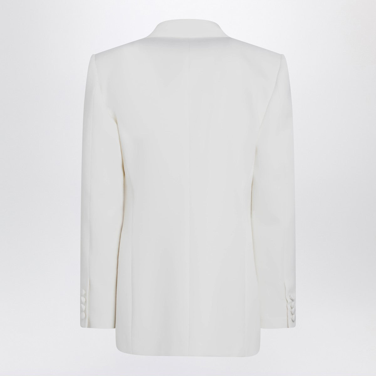 Valentino Milk-colored double-breasted jacket in wool Valentino