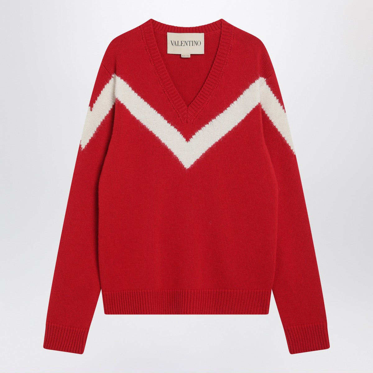 Valentino Red sweater with Vlogo on bow Valentino