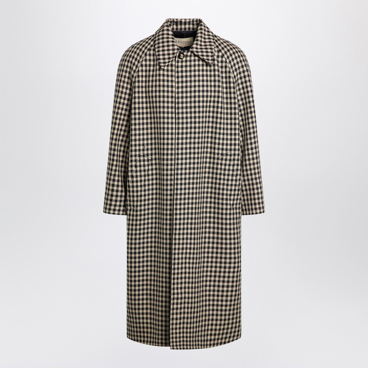 Valentino Coat with Vichy pattern in cotton and wool Valentino