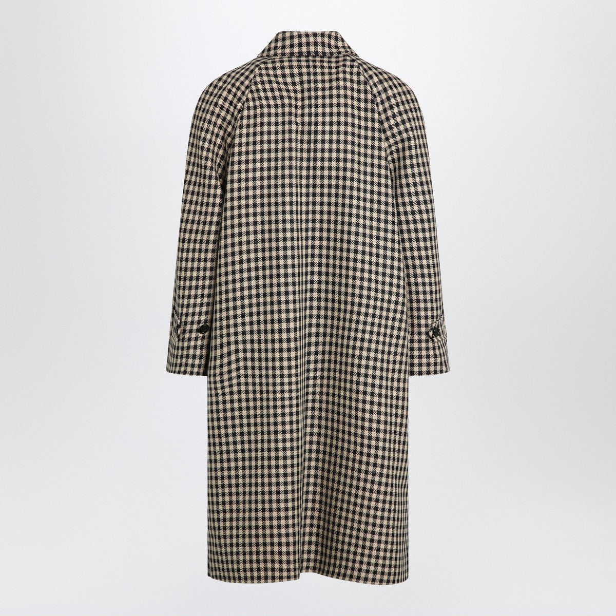Valentino Coat with Vichy pattern in cotton and wool Valentino