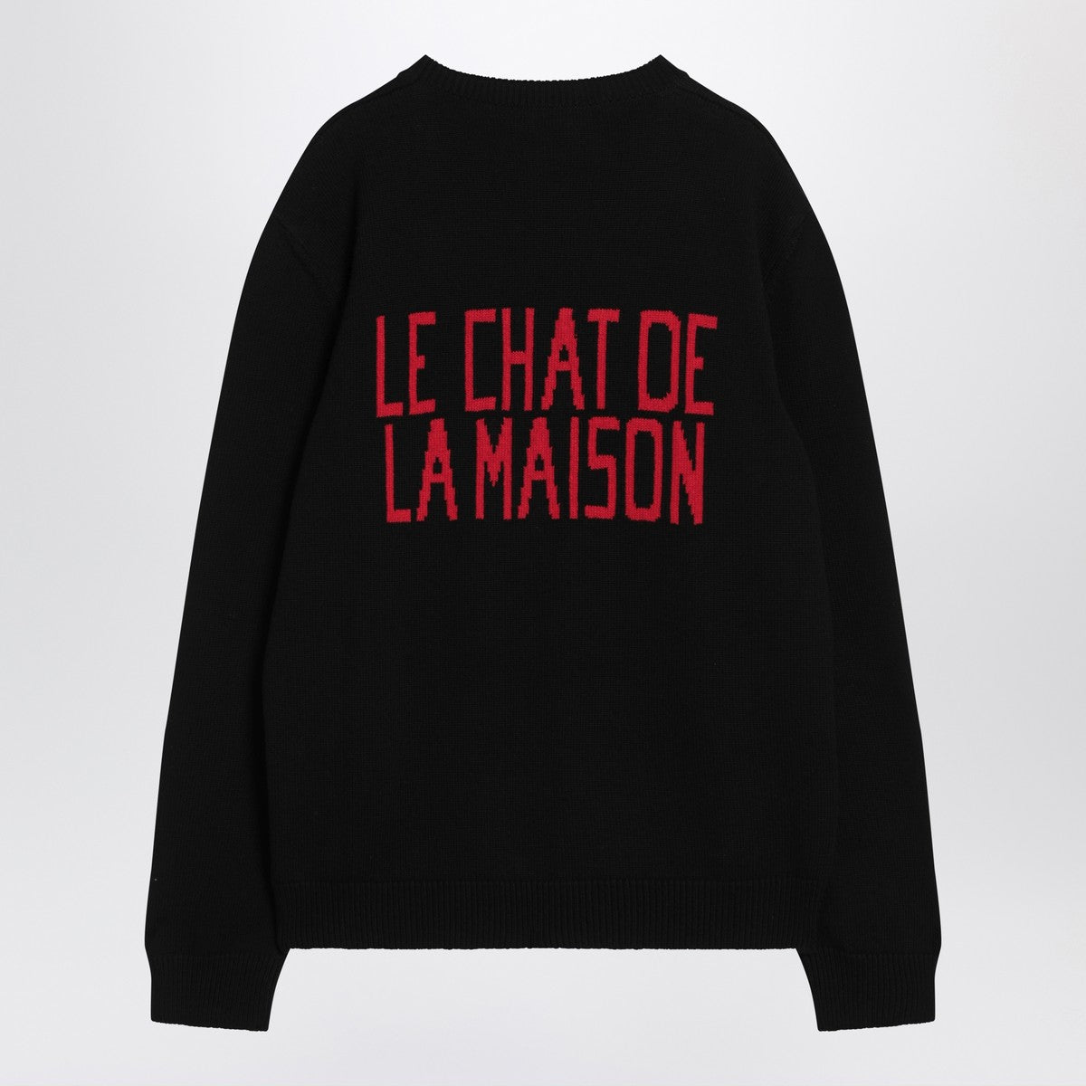 Valentino Black sweater with Le Chat de la Maison patch Valentino