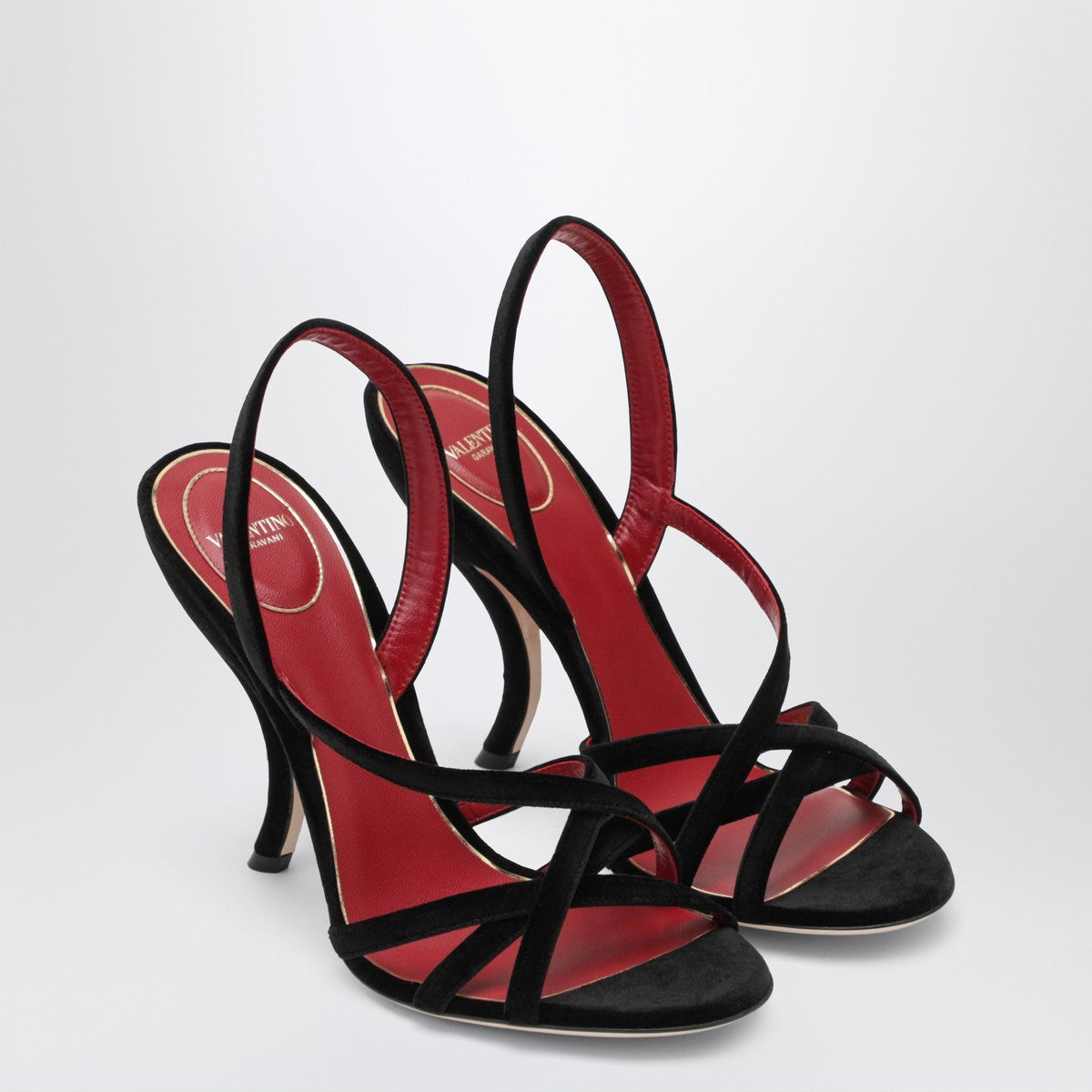Valentino Garavani Fetishique black velvet sandal Valentino Garavani