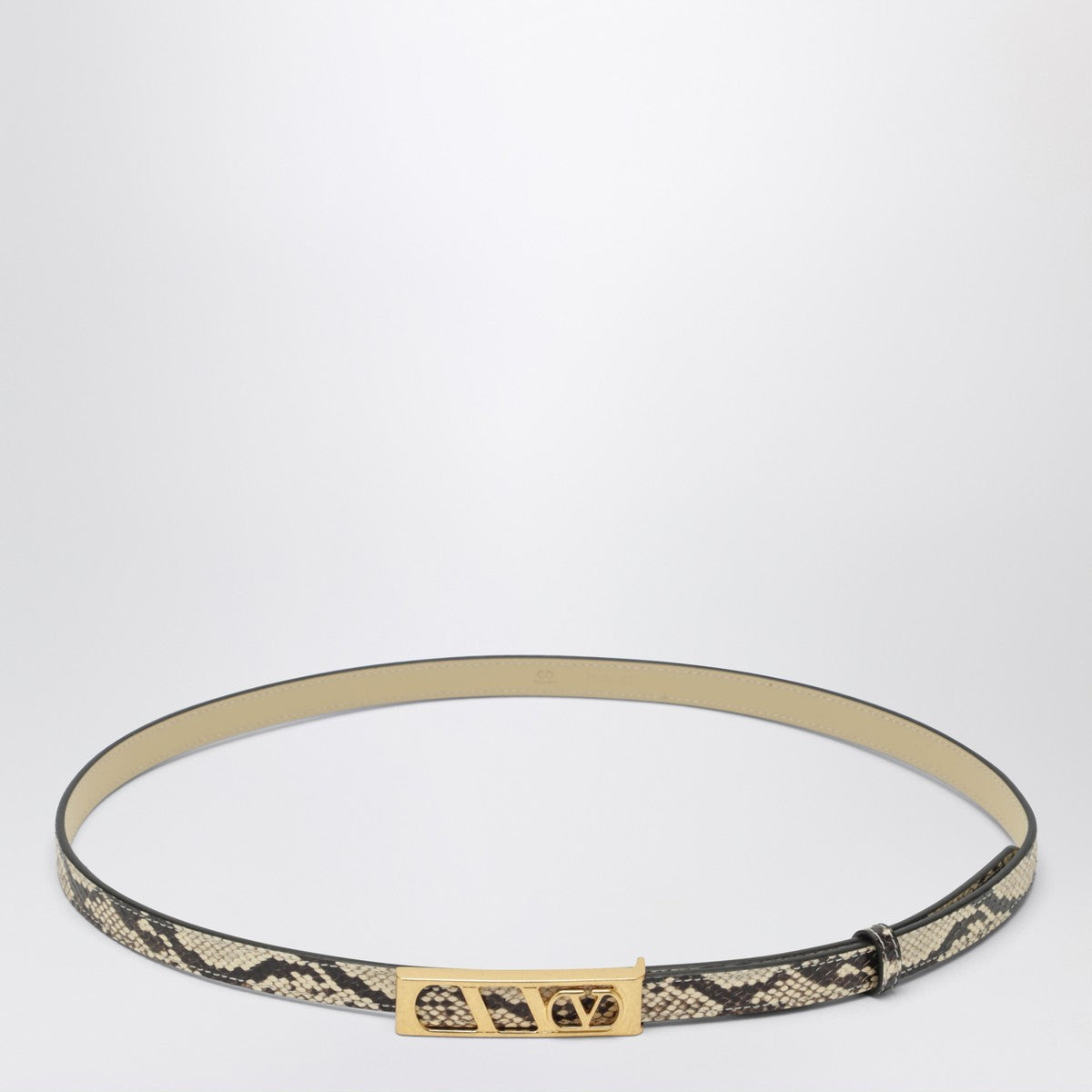 Valentino Garavani Volgo Signature belt with python print Valentino Garavani