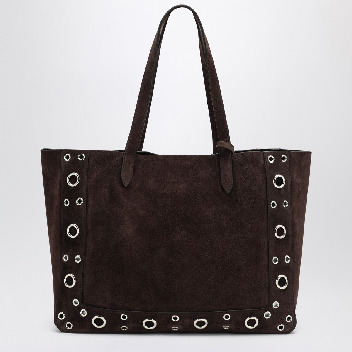 Valentino Garavani Medium Nellcôte Tote in Dark Brown Suede Valentino Garavani