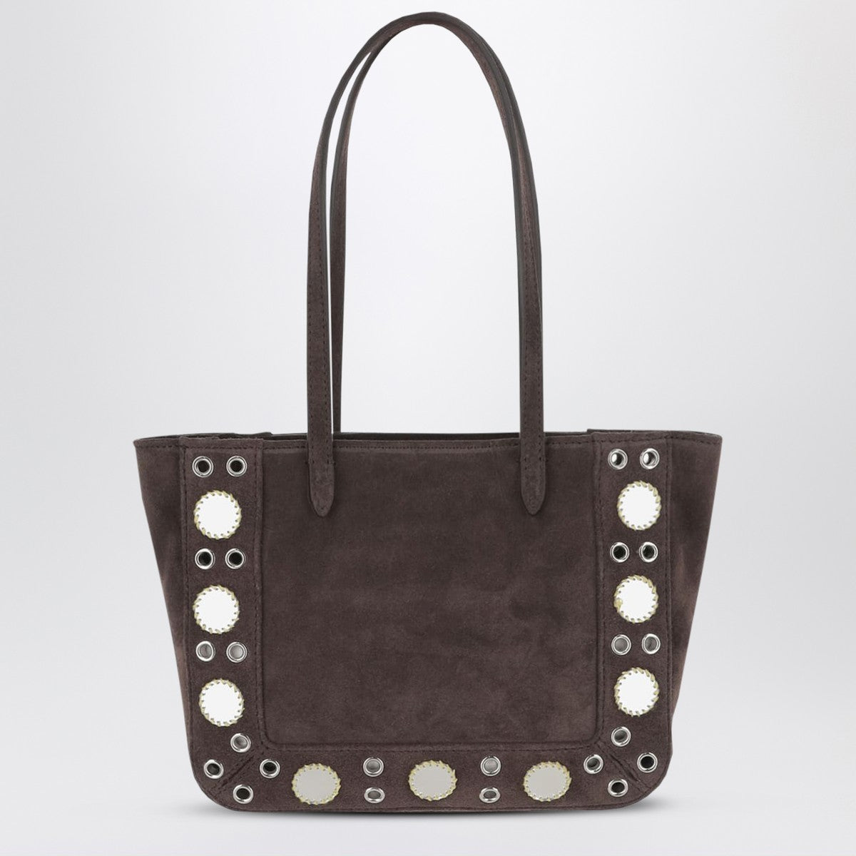 Valentino Garavani Mini tote bag Nellcôte in brown suede leather Valentino Garavani