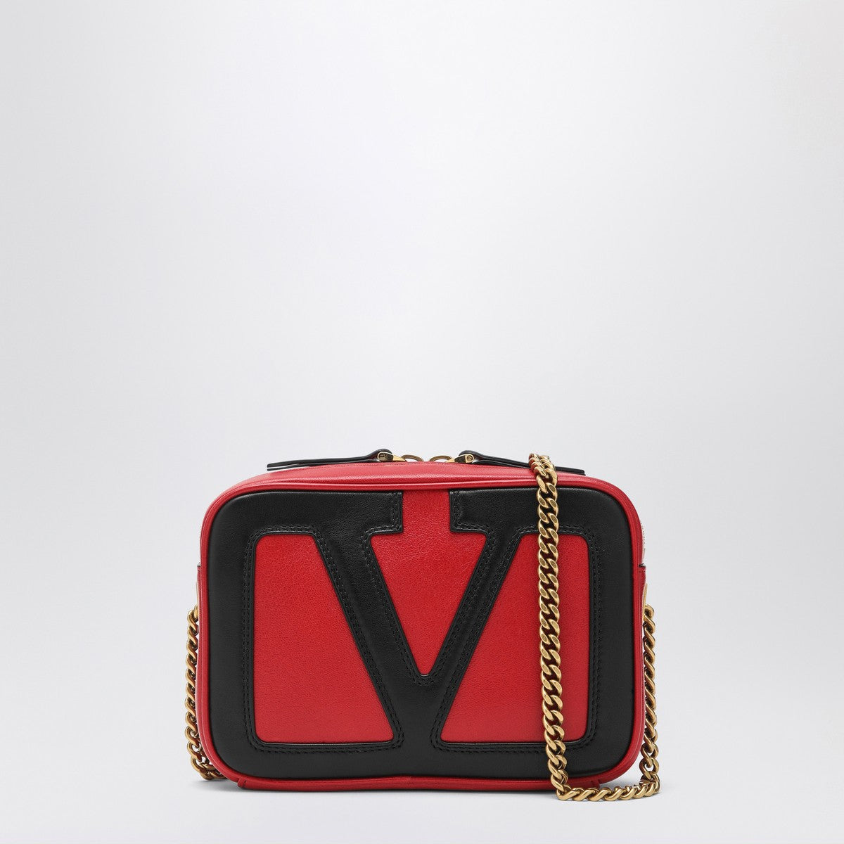 Valentino Garavani Viva Superstar chain belt bag red/black Valentino Garavani