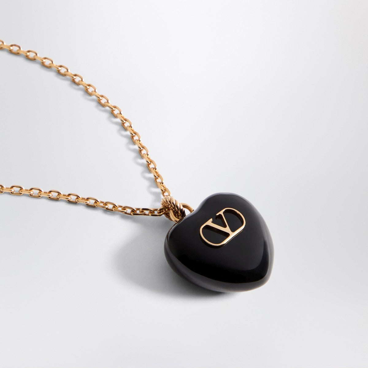 Valentino Garavani Coeur Royal necklace black Valentino Garavani