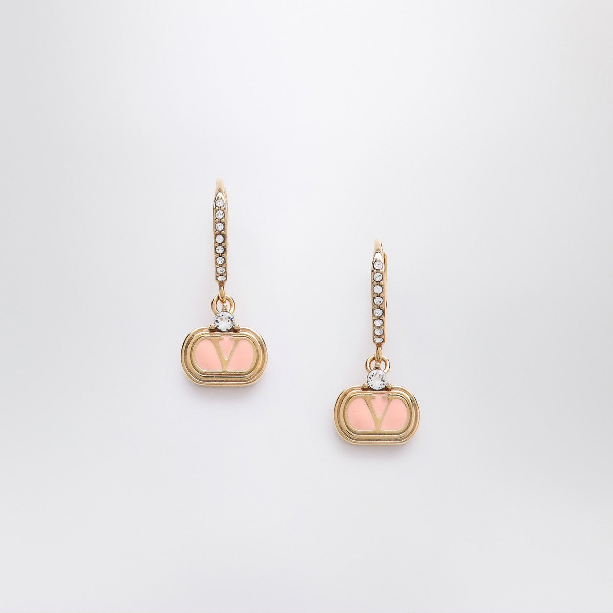 Valentino Garavani Oval earrings in metal and Swarovski crystals Valentino Garavani