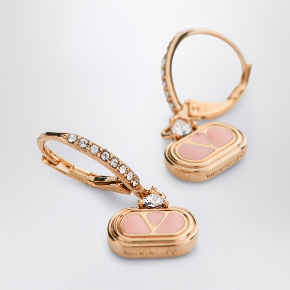 Valentino Garavani Oval earrings in metal and Swarovski crystals Valentino Garavani