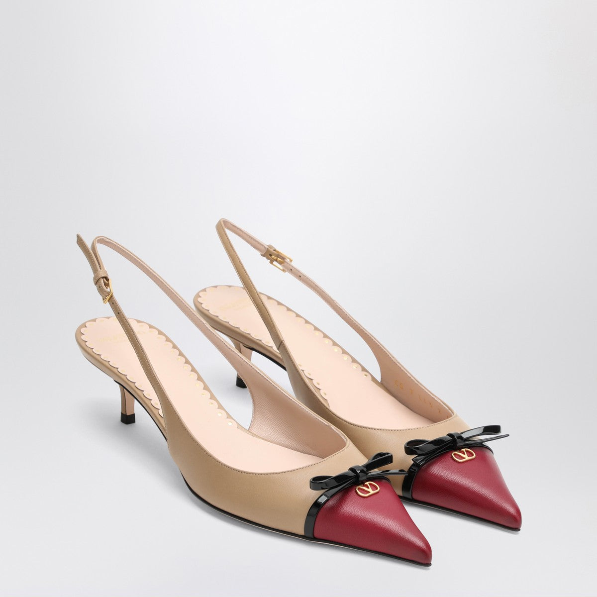 Valentino Garavani Slingback Bepointy 60MM beige/bordeaux Valentino Garavani