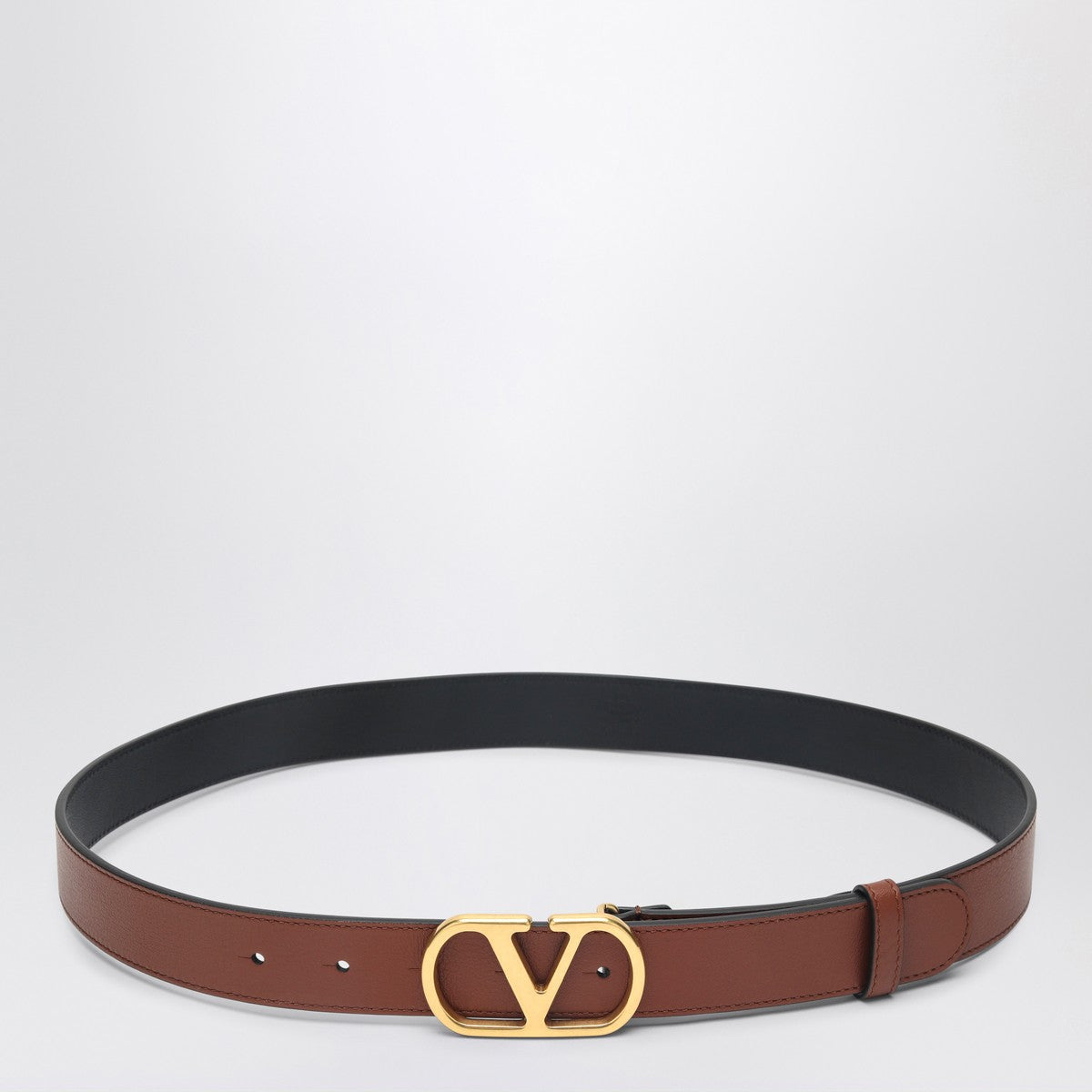 Valentino Garavani Vlogo Signature Deep caramel belt Valentino Garavani
