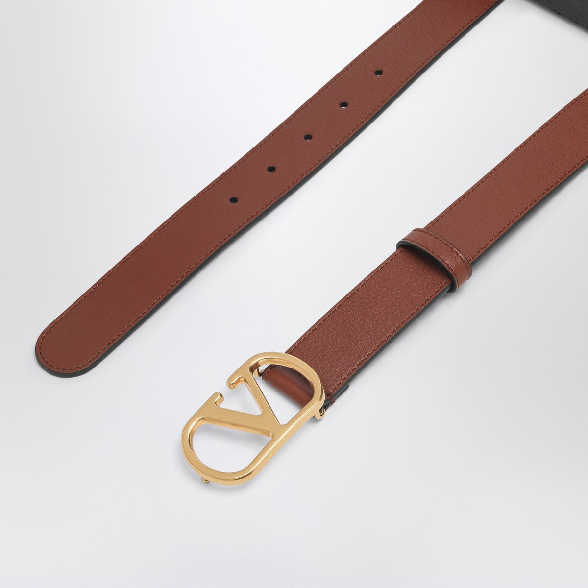 Valentino Garavani Vlogo Signature Deep caramel belt Valentino Garavani