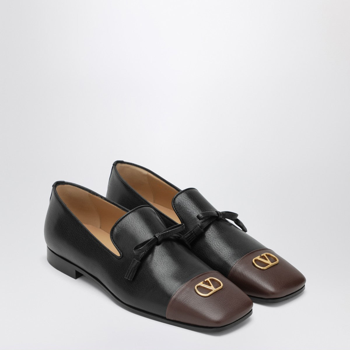 Valentino Babouchoes VLogo Loafers in Leather Valentino
