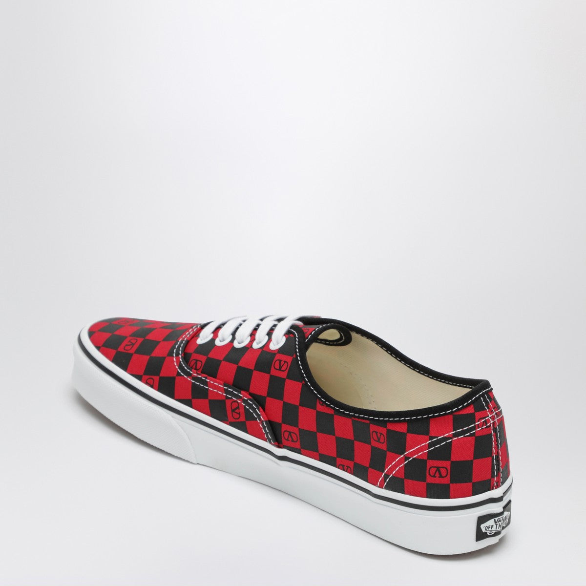 Valentino Garavani X Vans Sneaker Low-Top red/black with VLogo Checkerboard print