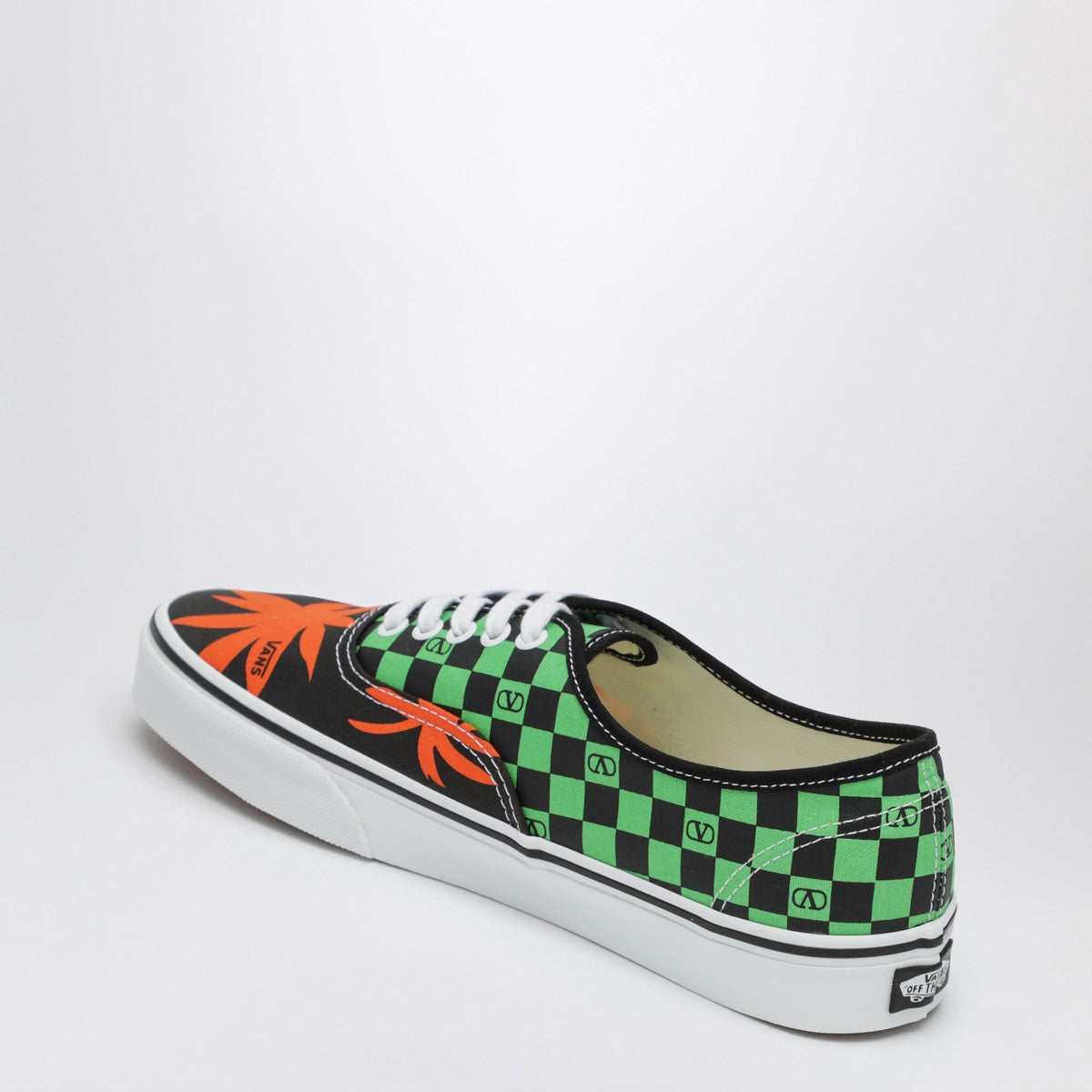 Valentino Garavani X Vans Sneaker Low-Top with VLogo Checkerboard print and Tropical Leaves Valentino Garavani X Vans