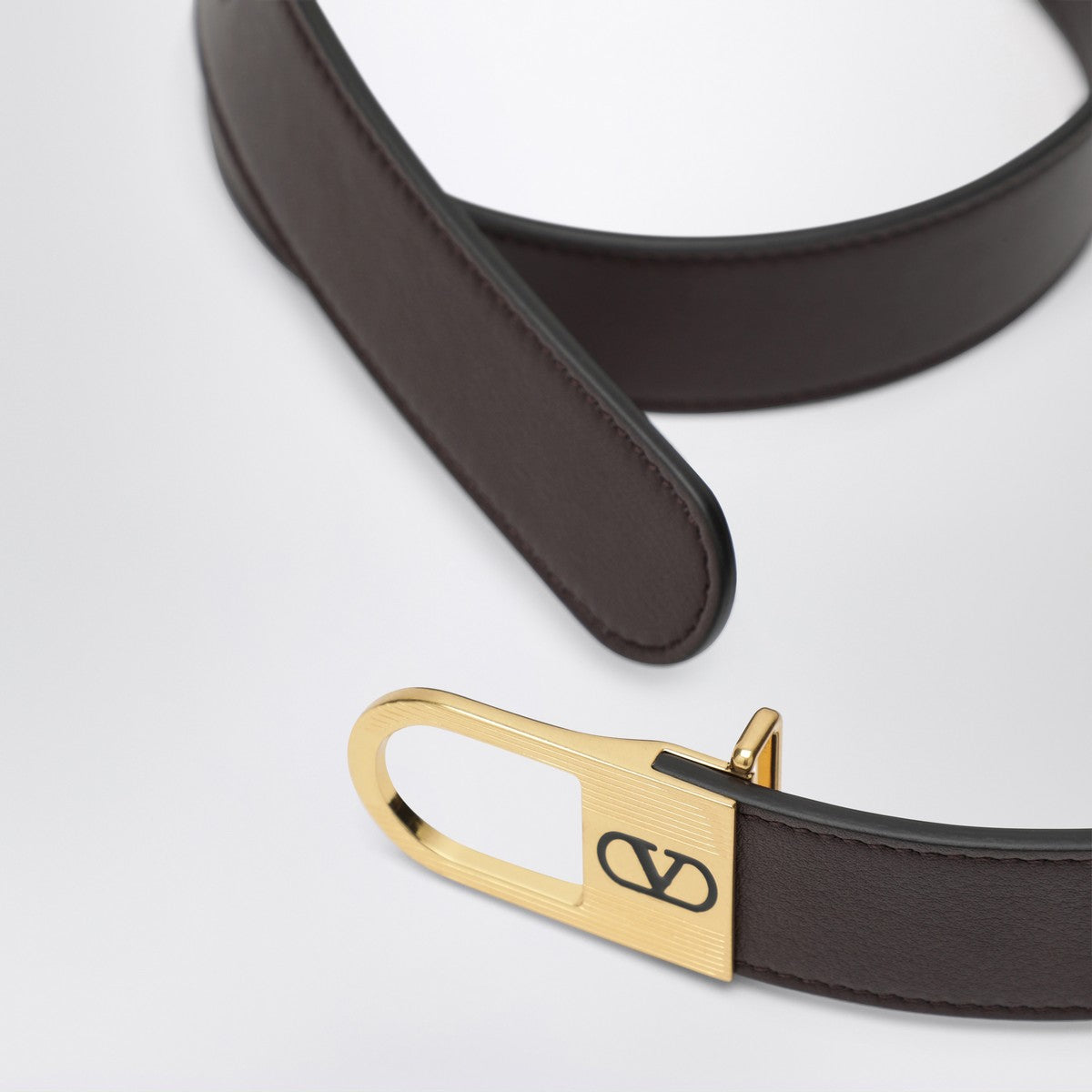 Valentino Garavani Brown Vlogo Signature belt Valentino Garavani