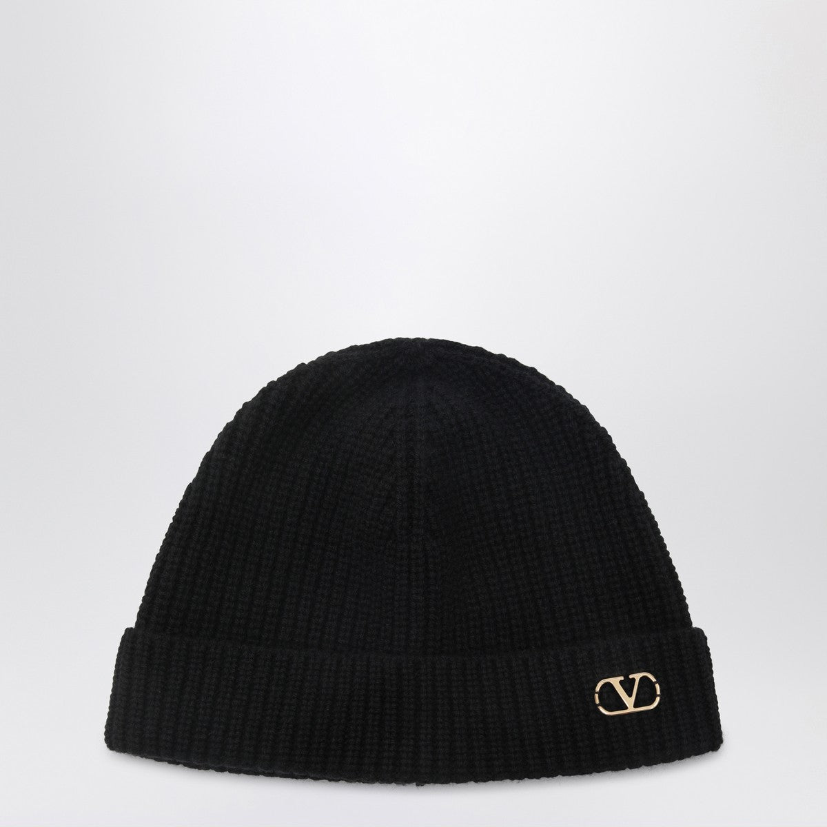 Valentino Garavani VLogo Signature beanie black in cashmere Valentino Garavani