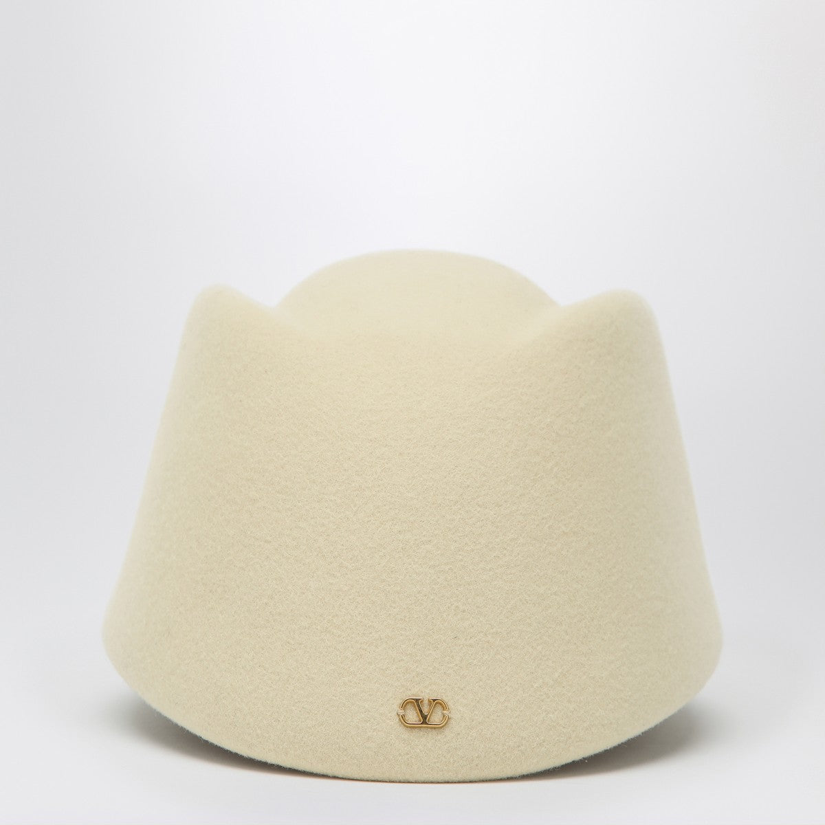 Valentino Garavani Vlogo Signature hat in cream colour wool Valentino Garavani