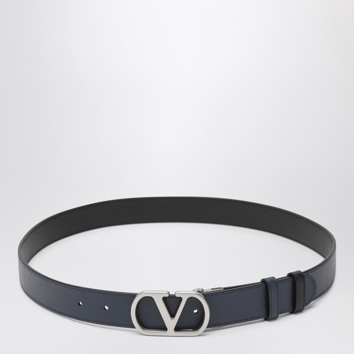 Valentino Garavani Reversible Vlogo Signature belt Black/Marine Valentino Garavani