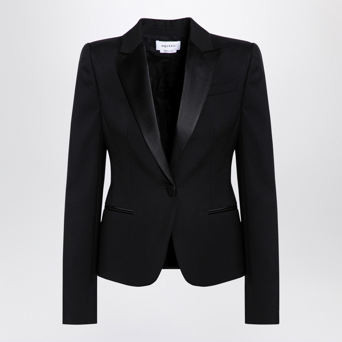 Alexander McQueen Black single-breasted jacket in wool Alexander Mcqueen