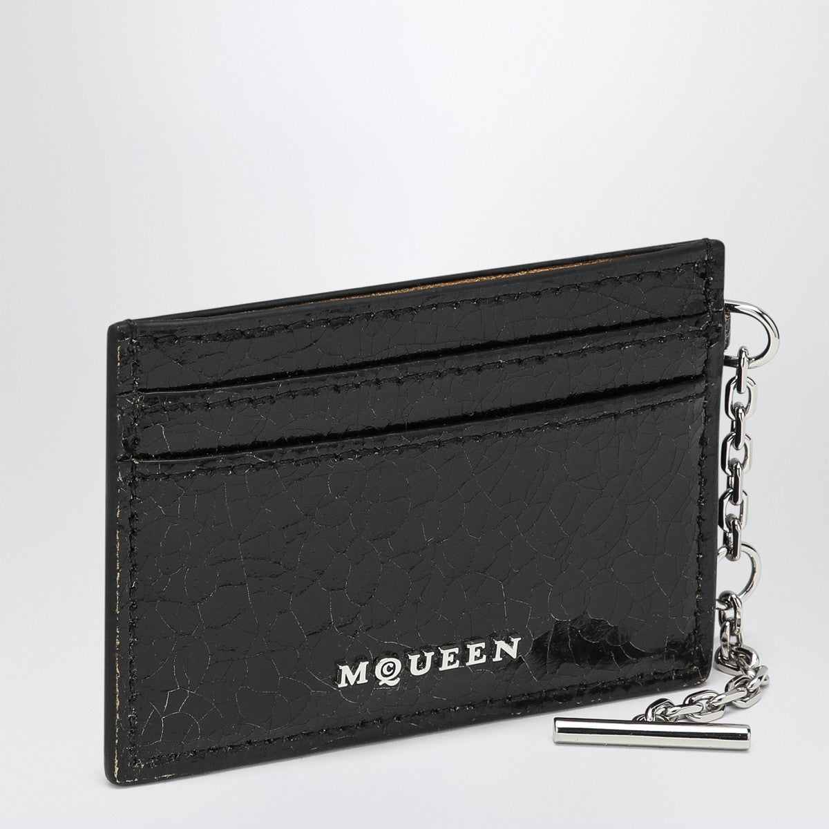 Alexander McQueen T-Bar credit card holder black/caramel Alexander Mcqueen