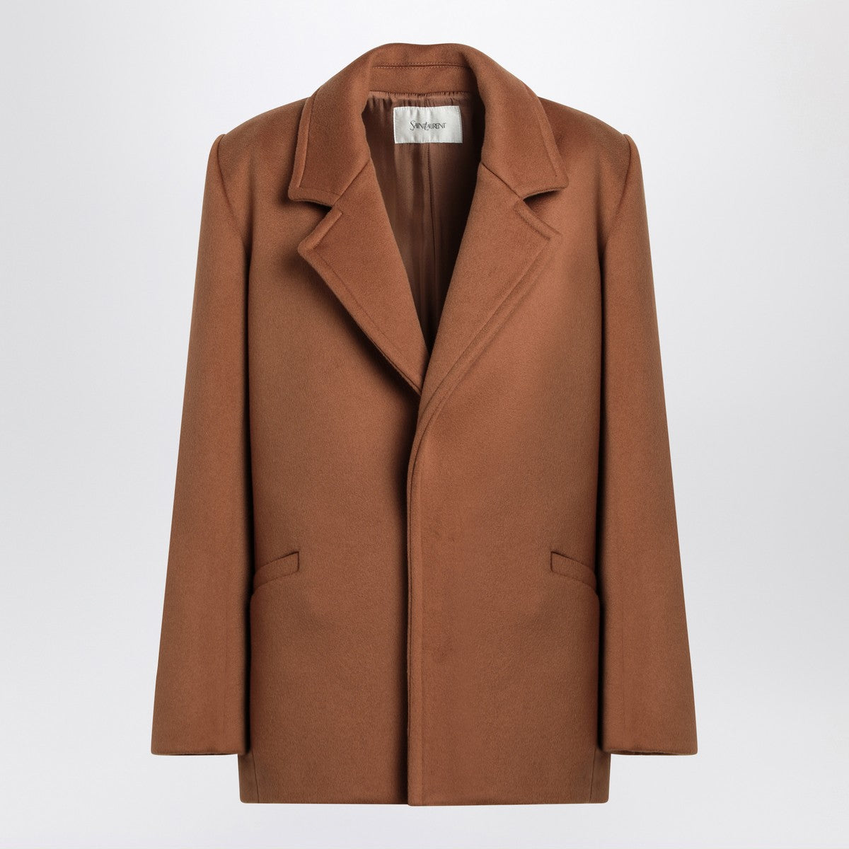 Saint Laurent Camel wool short coat Saint Laurent