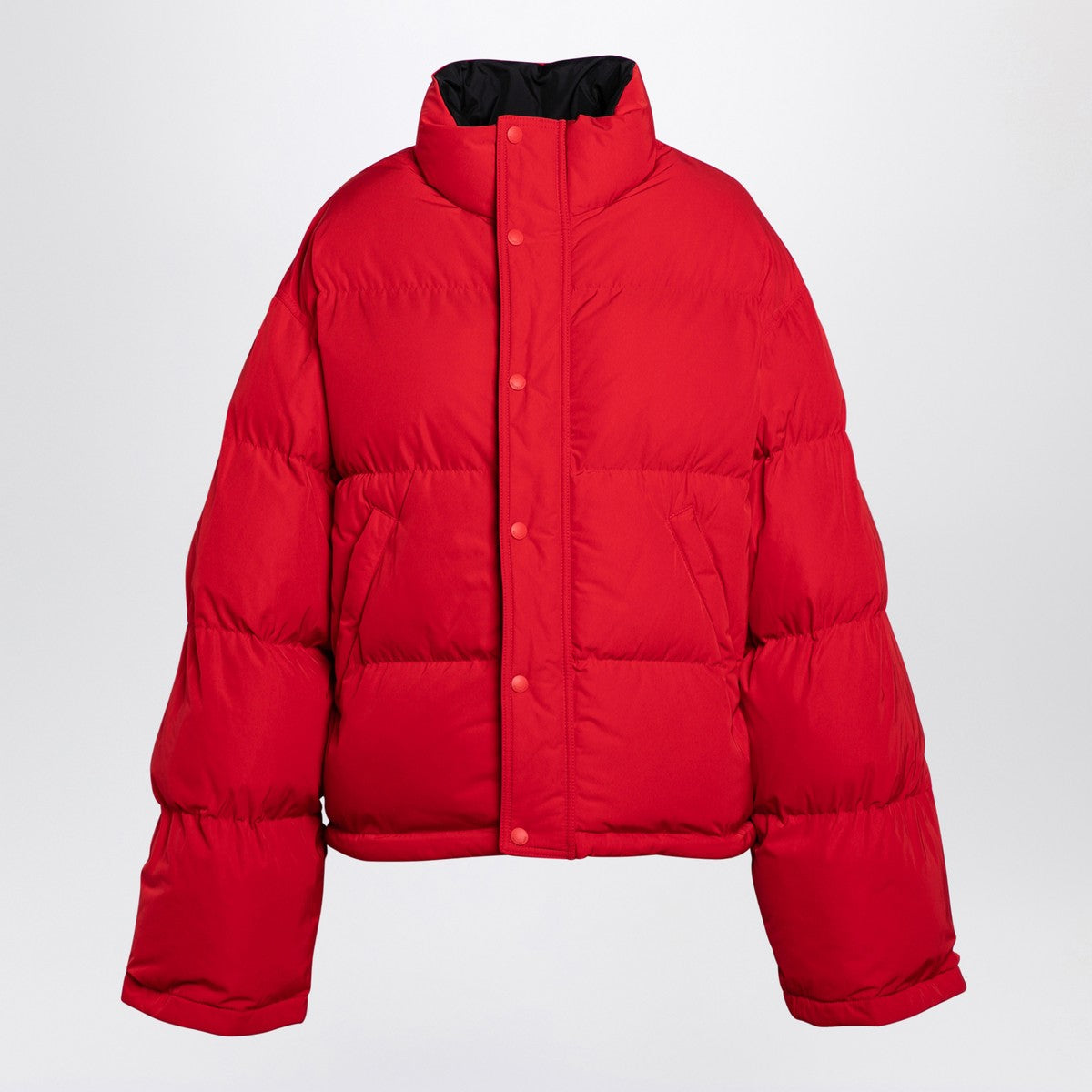 Balenciaga Reversible red and black down jacket in technical twill Balenciaga