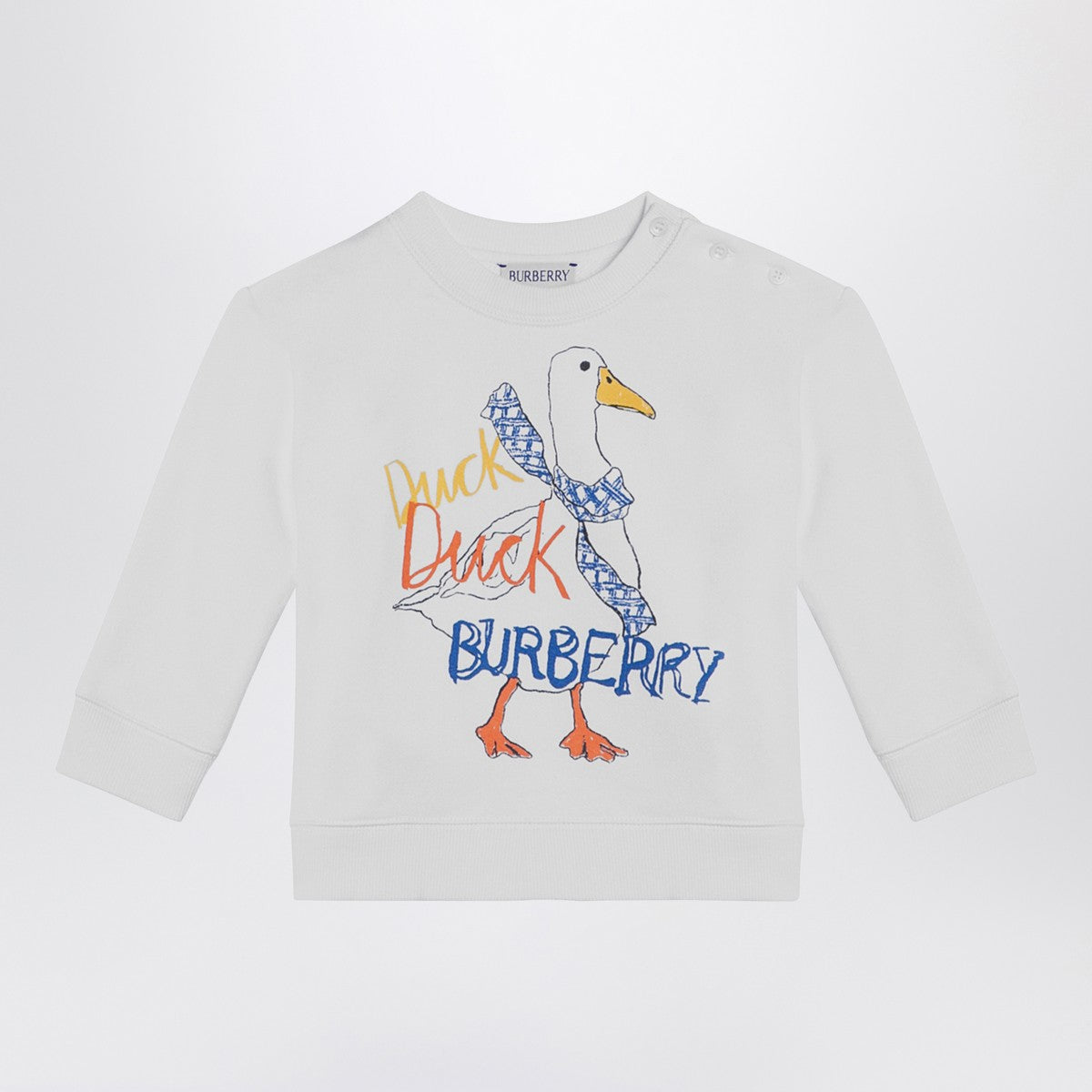 Burberry White sweatshirt with logo print Burberry