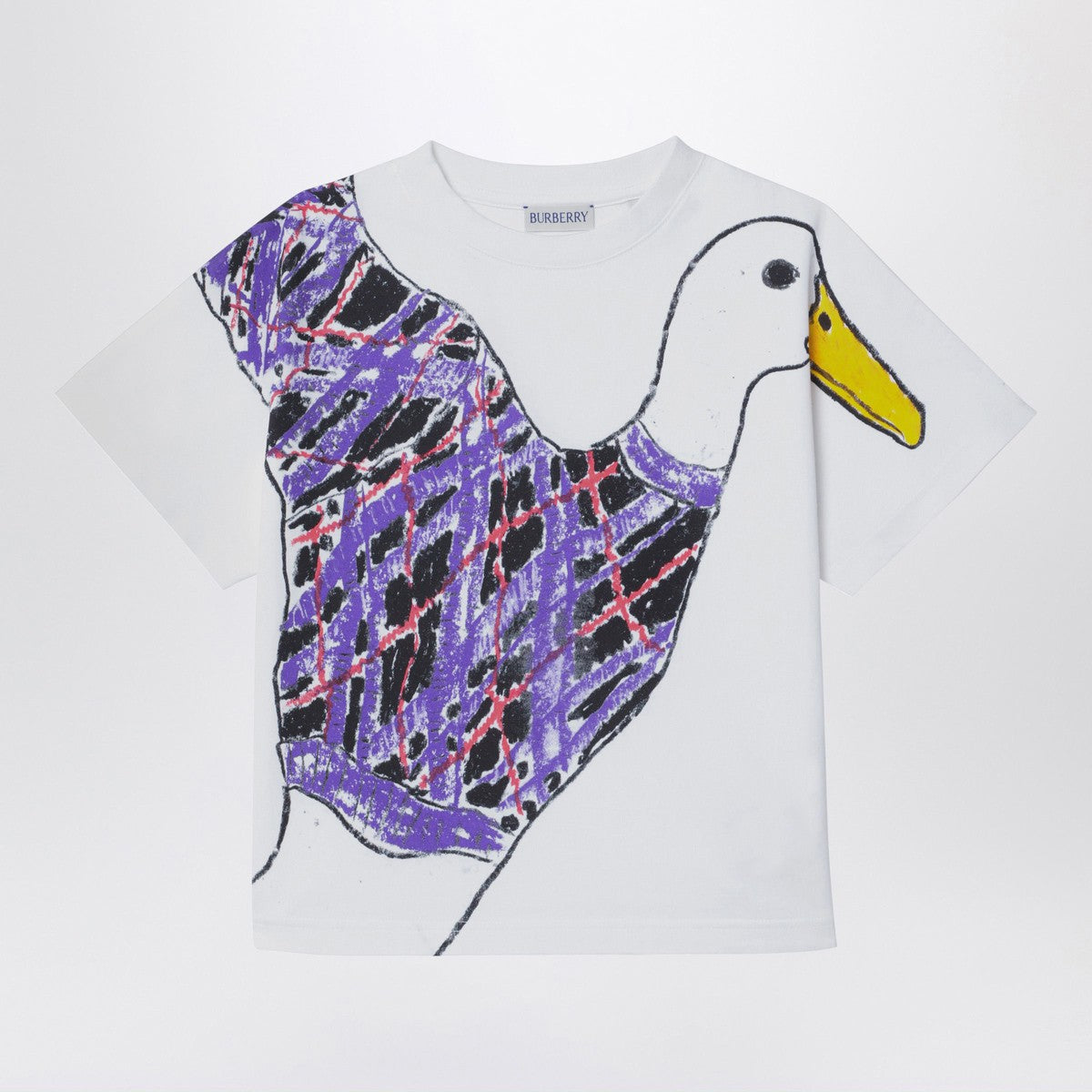 Burberry White cotton T-shirt with print Burberry