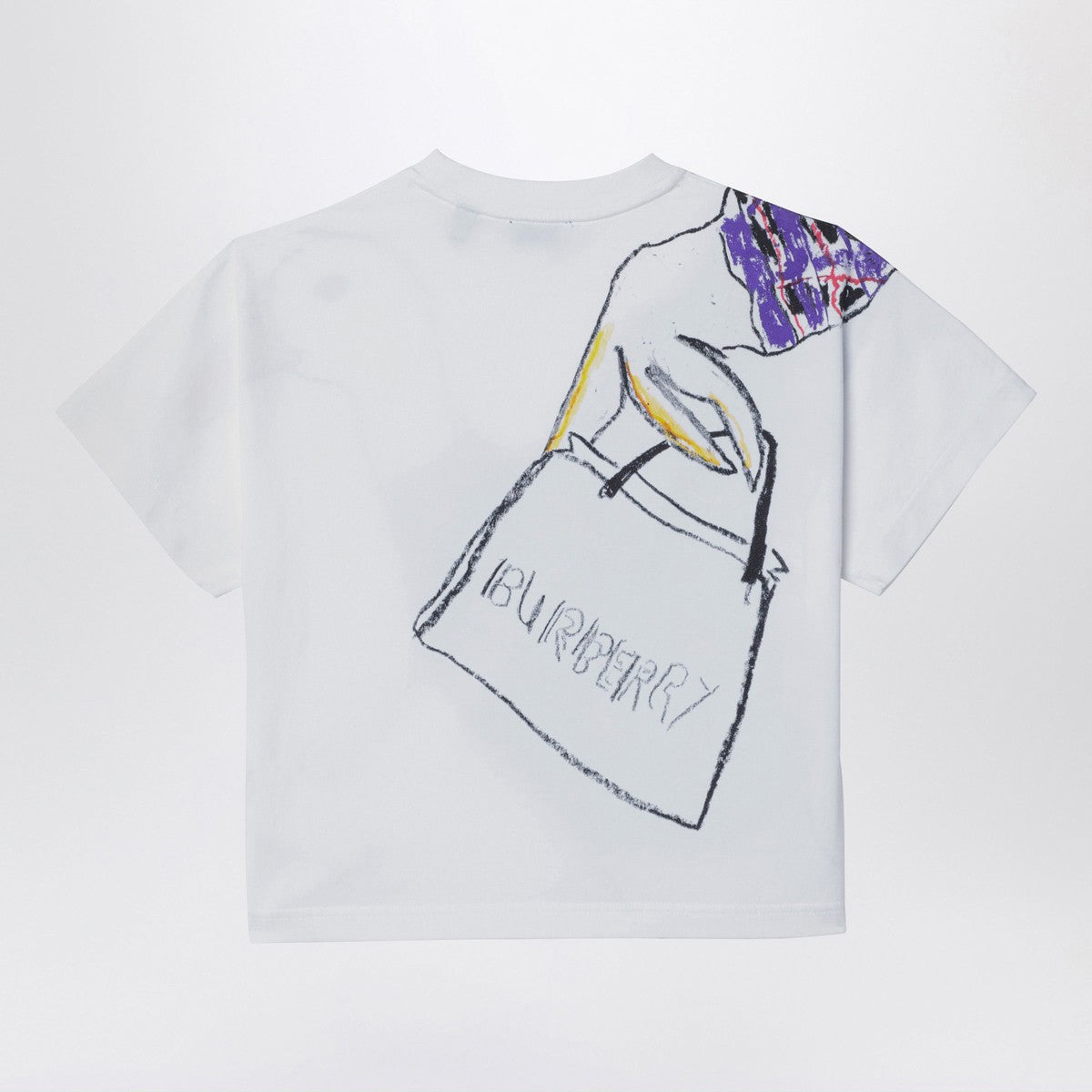 Burberry White cotton T-shirt with print Burberry