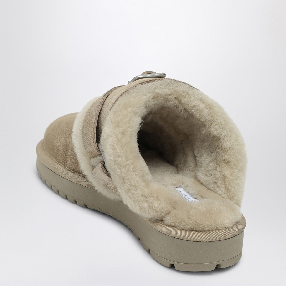 Burberry Chubby mule in suede and beige shearling Burberry
