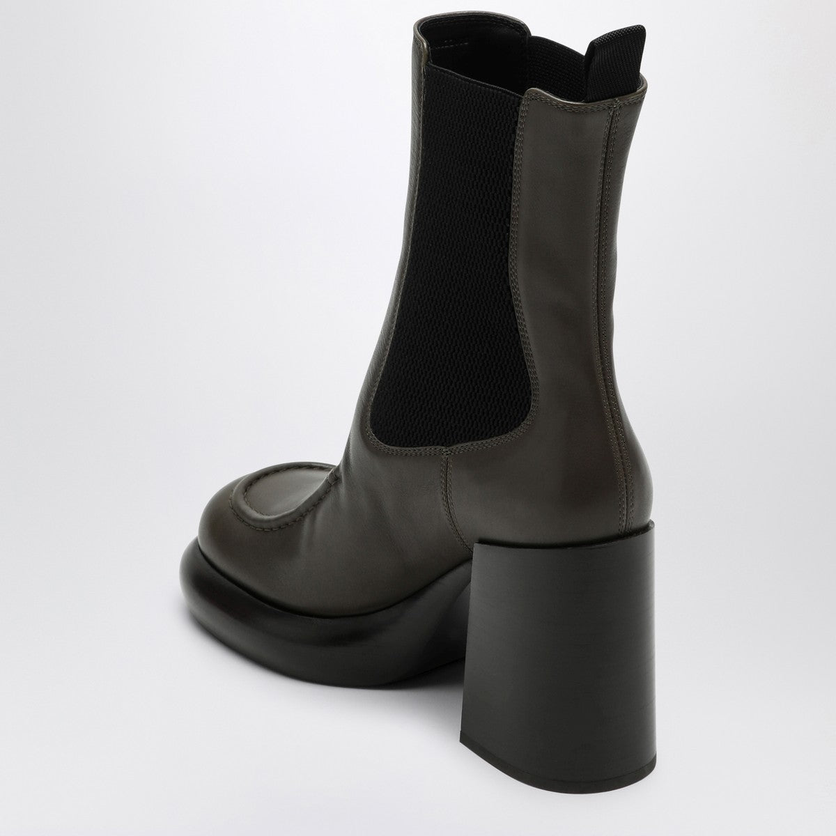 Burberry Chelsea Wedge boot in dark green leather Burberry