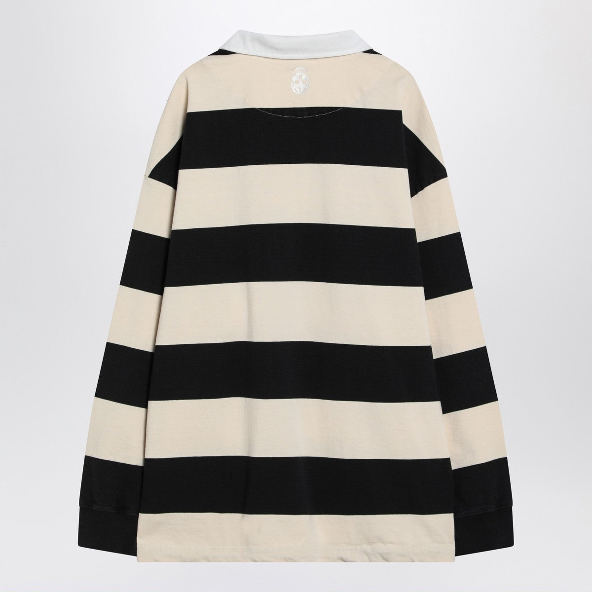 Alexander McQueen Striped Polo Shirt Black/Ivory Alexander Mcqueen